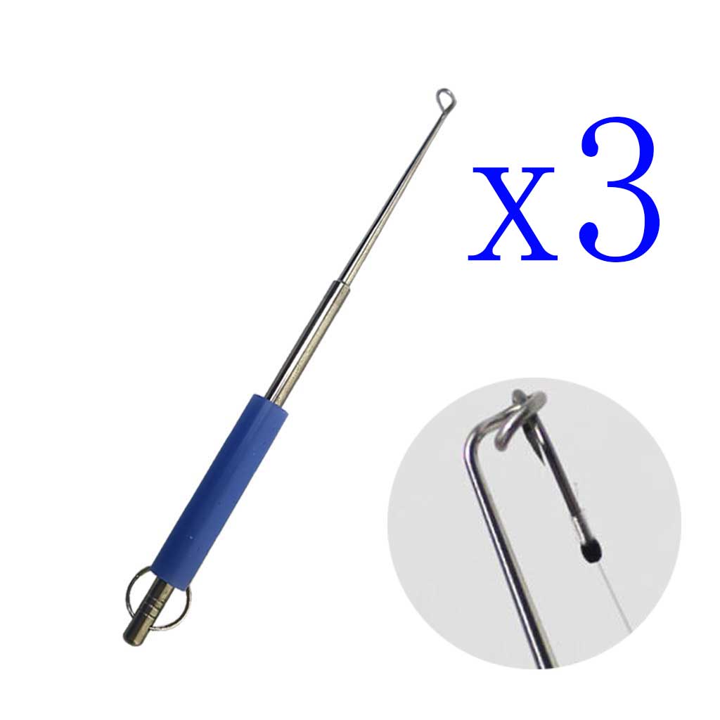 Fishing Hook Sharpener - ชุด 3 ชิ้น เครื่องมือถอดเบ็ดตกปลา สแตนเลส ปลอดภัย