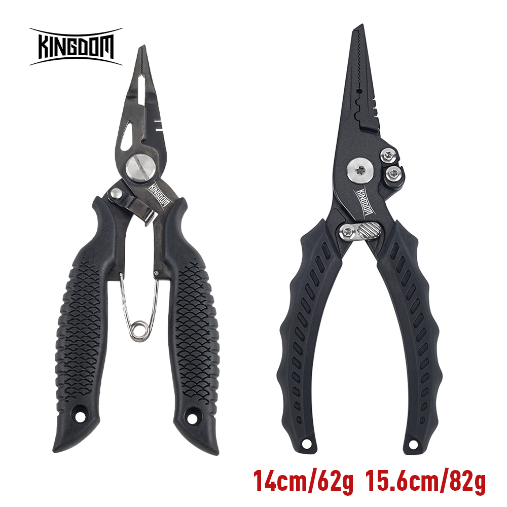 Fishing Hook Sharpener - Kingdom คีมตกปลามัลติฟังก์ชั่แยกแหวนเครื่องตัดลวด Hooks Remover Fishing Tackle