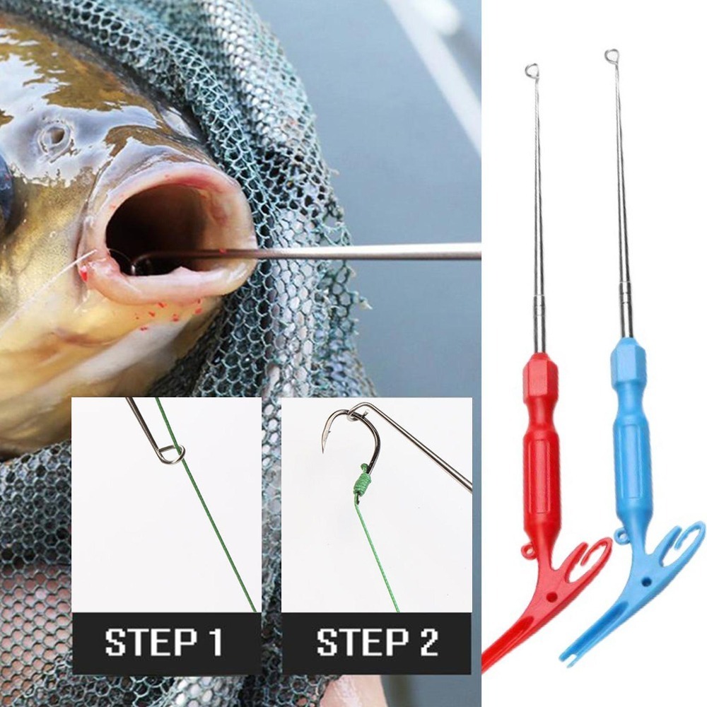 Fishing Hook Sharpener - 3 in 1อุปกรณ์จับยึดเบ็ดตกปลาเครื่องมือผูกอุปกรณ์กำจัดเหล็กเครื่องมือปมเล็บบิน