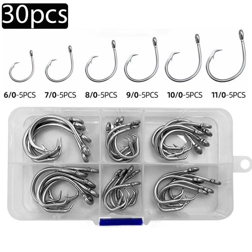 เบ็ดตกปลา 30 ชิ้น/กล่อง เบ็ดสแ - Fishing Hook Circle บทวิจารณ์และราคา