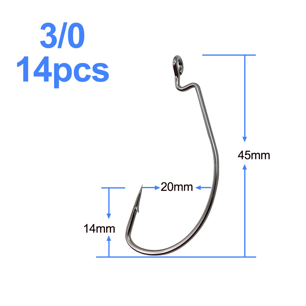 เบ็ดตกปลา ESFISHING แบบออฟเซ็ต - Fishing Hook Size บทวิจารณ์และราคา