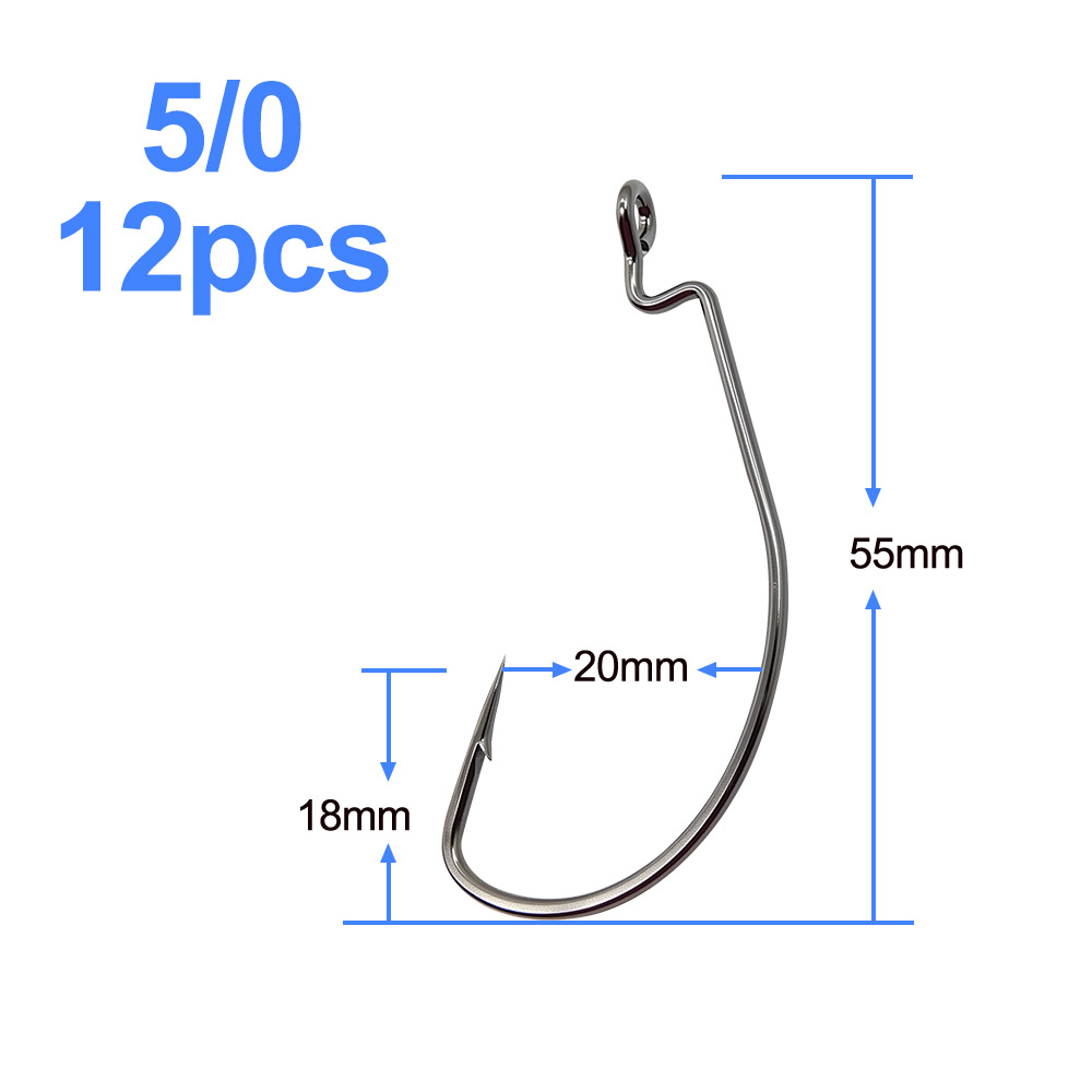 เบ็ดตกปลา ESFISHING แบบออฟเซ็ต - Fishing Hook Size บทวิจารณ์และราคา