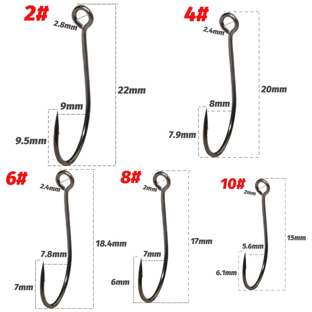 ตะขอเดี่ยวแหวนใหญ่ 20 ชิ้น 2 # - Fishing Hook Circle บทวิจารณ์และราคา