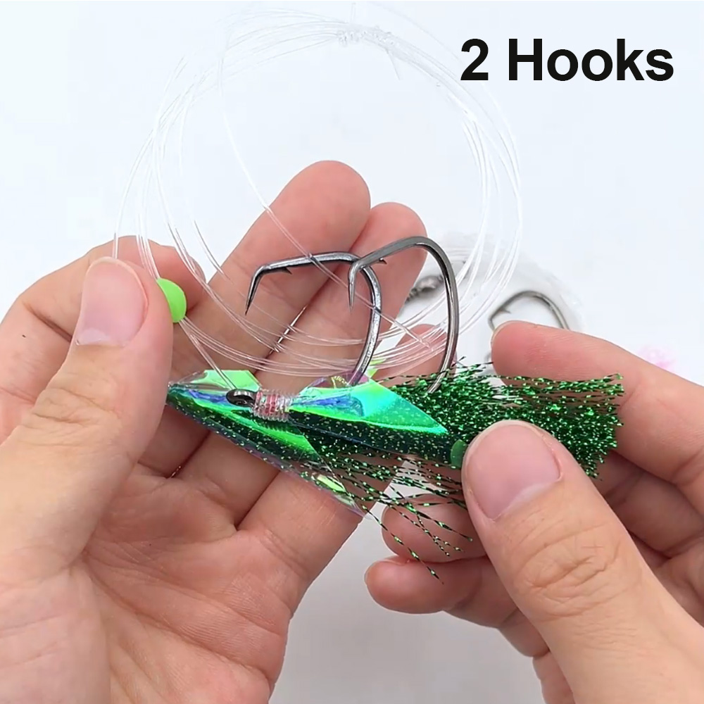 ชุดตกปลาทะเล Bimoo 10 ชุด พร้อ - Fishing Hook Size บทวิจารณ์และราคา