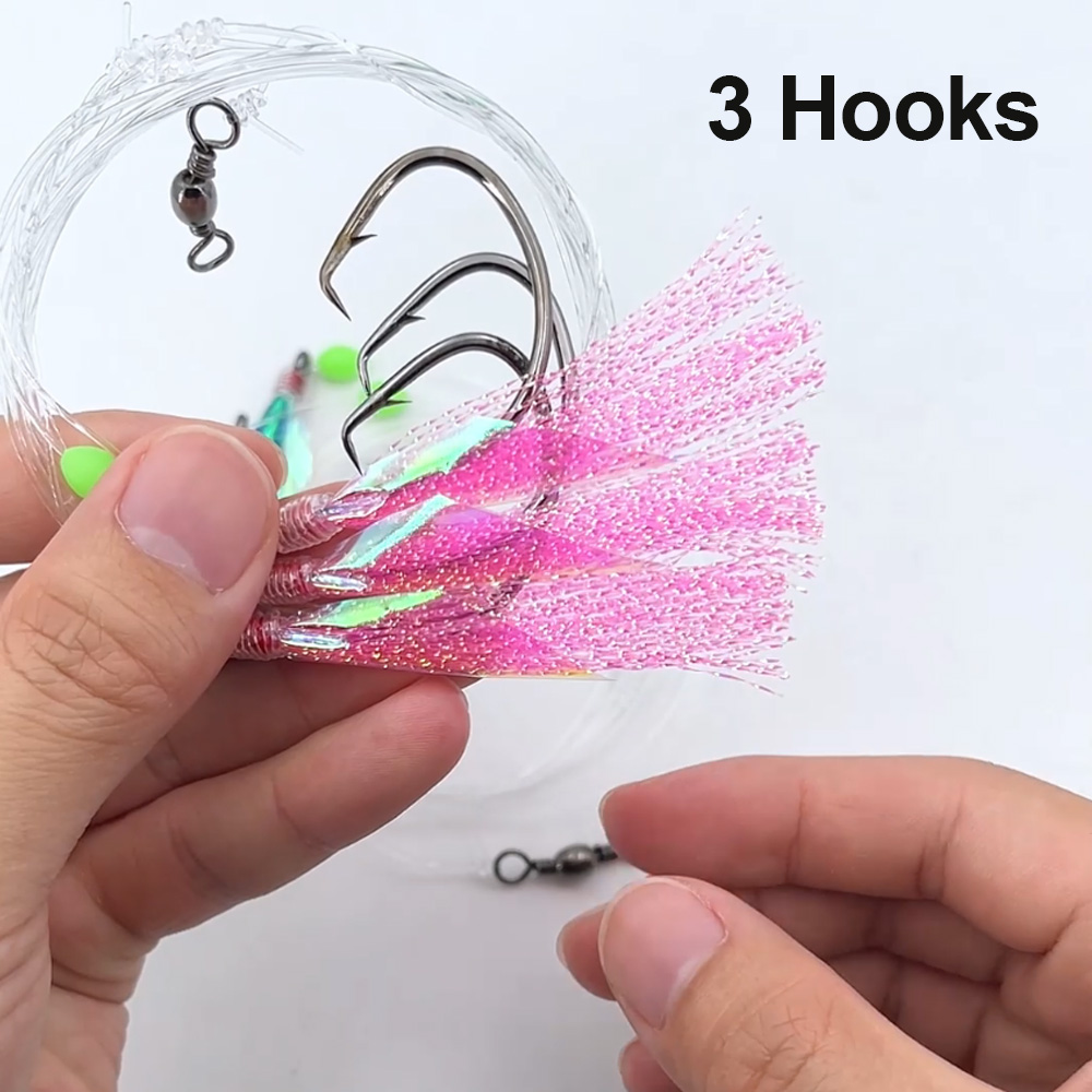 ชุดตกปลาทะเล Bimoo 10 ชุด พร้อ - Fishing Hook Size บทวิจารณ์และราคา