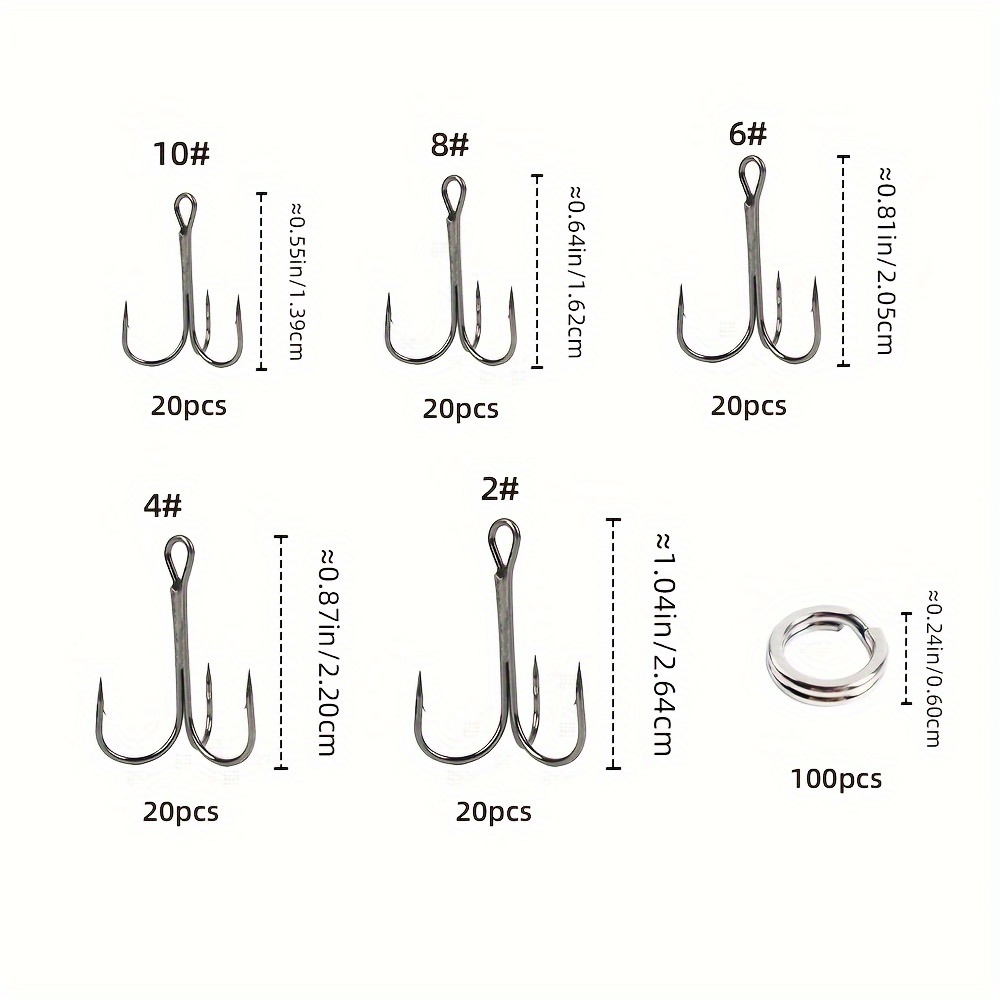 ตะขอเบ็ดตกปลาแบบสามทาง 200 ชิ้ - Fishing Hook Assortment บทวิจารณ์และราคา