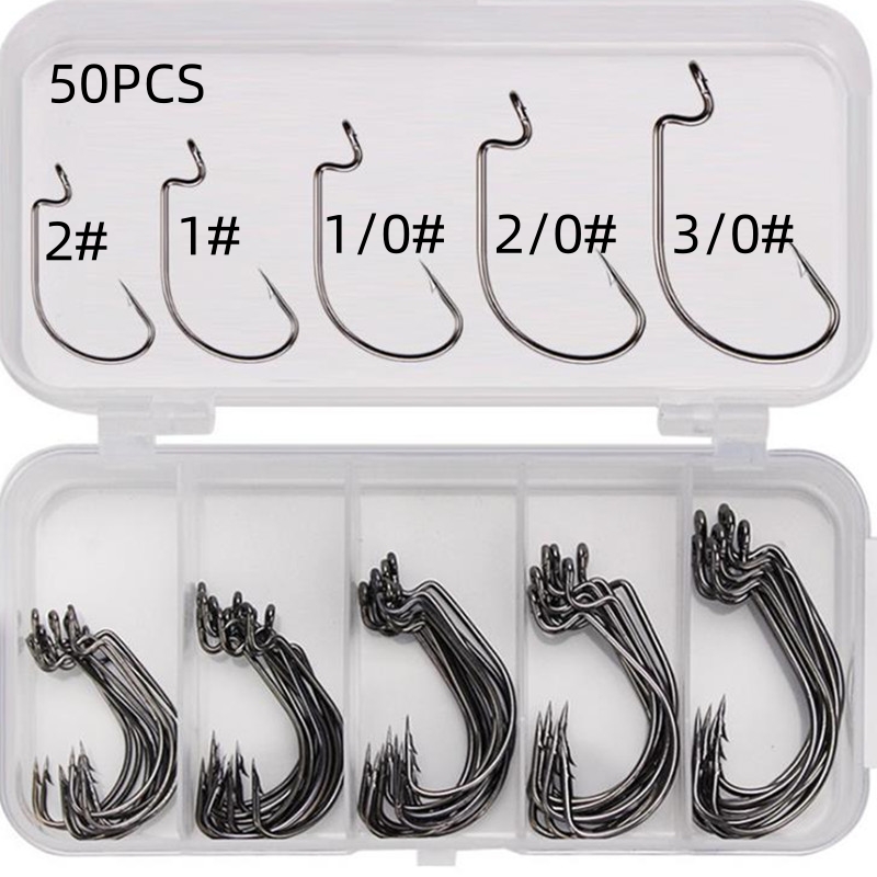 เบ็ดตกปลาเหล็กกล้าคาร์บอนสูง 5 - Fishing Hook Offset บทวิจารณ์และราคา