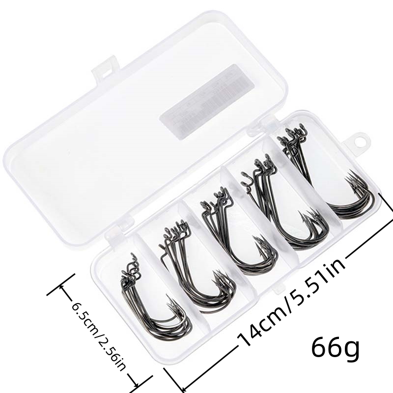 เบ็ดตกปลาเหล็กกล้าคาร์บอนสูง 5 - Fishing Hook Offset บทวิจารณ์และราคา