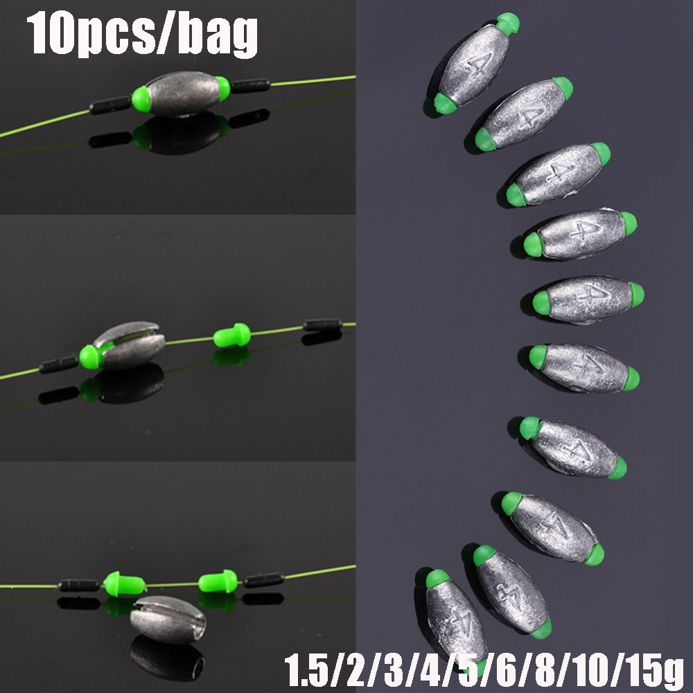 10ชิ้นตะกั่วตะกั่วตกปลาแบบจมแม - Fishing Hook Sharpener บทวิจารณ์และราคา