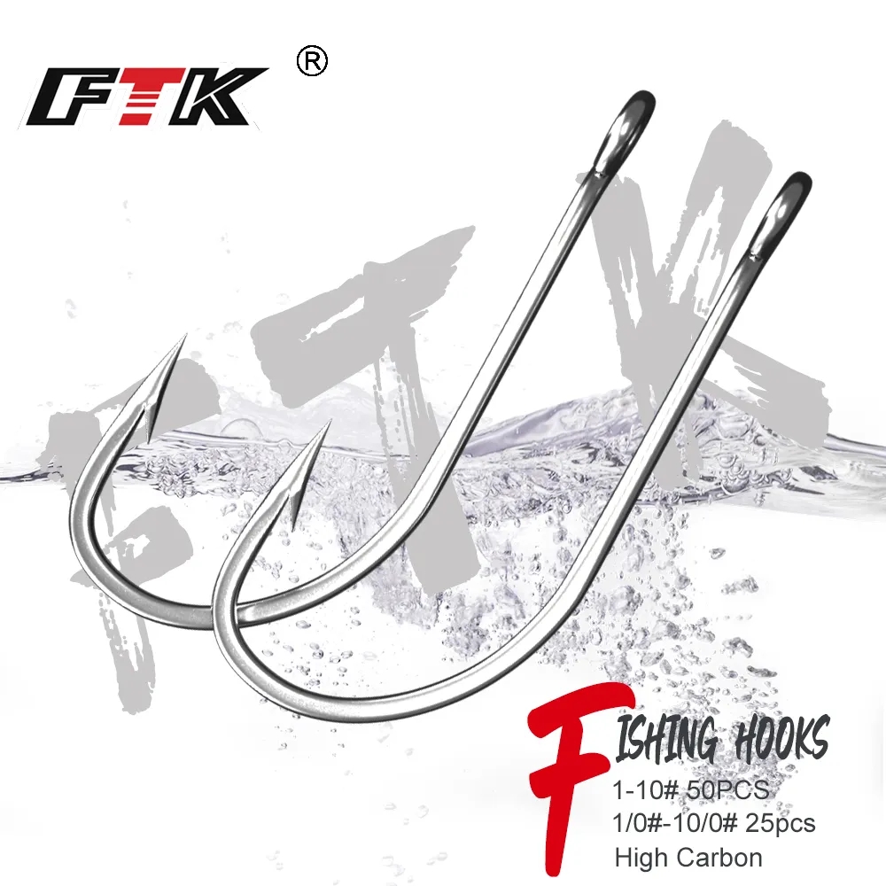 ตะขอตกปลา FTK 1-10 # 50ชิ้น1/0 - Fishing Hook Offset บทวิจารณ์และราคา